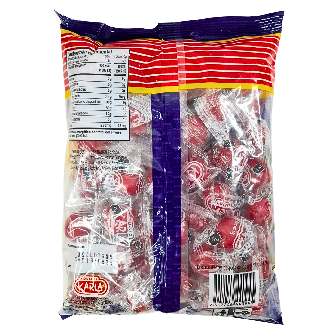 gomas confitadas sabor cereza cerecitas karla