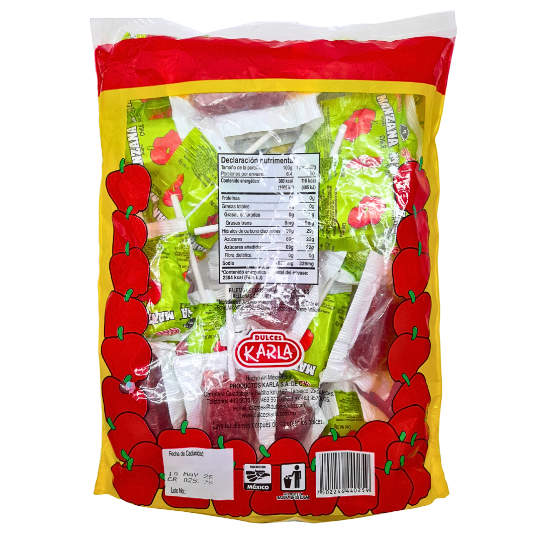paleta caramelo macizo manzana enchilada karla