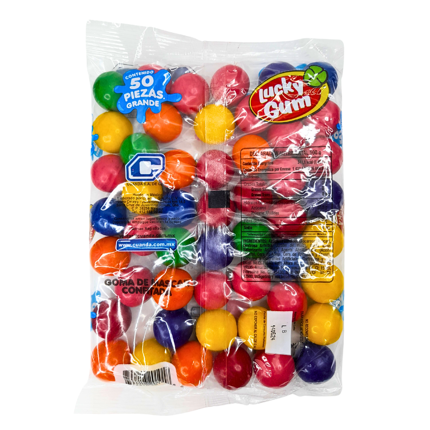 goma de mascar confitada chicle bola lucky gum