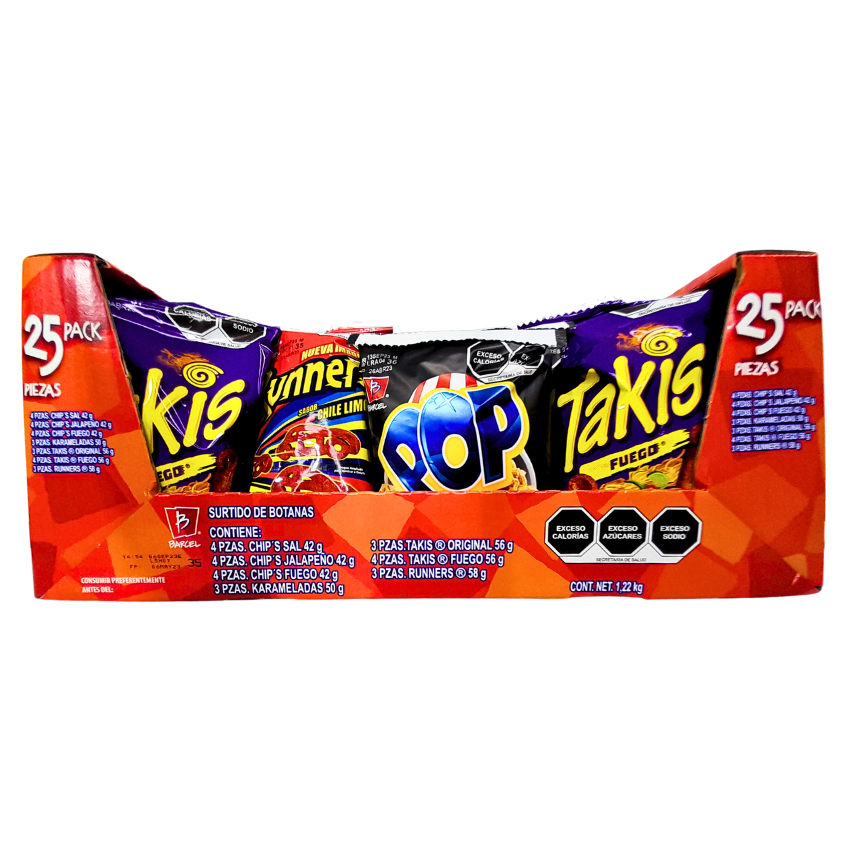 Barcel Paquete Surtido Botanas Mix 25pz