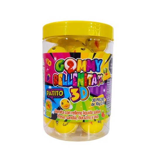 Hubin Gommy Rellenitax 3D 30pz 10g c/u