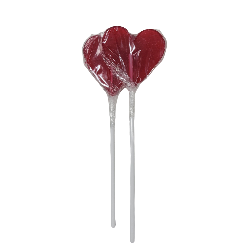 Nokis Paleta Corazón Rojo Liso 10 pz