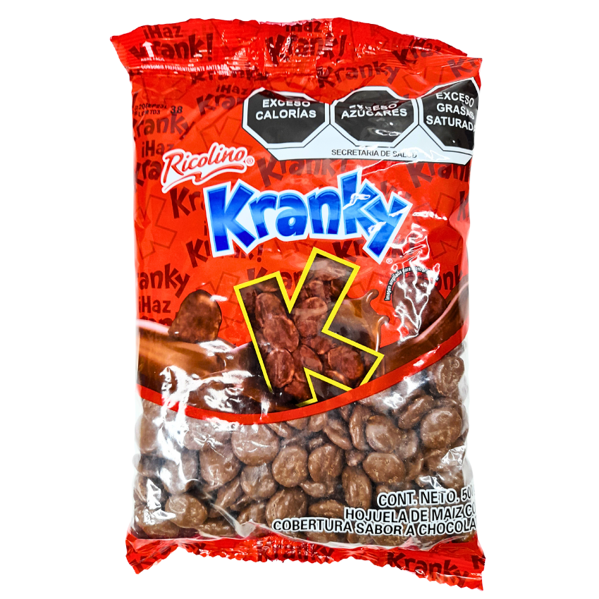 hojuelas de maíz cubiertas con chocolate kraky ricolino