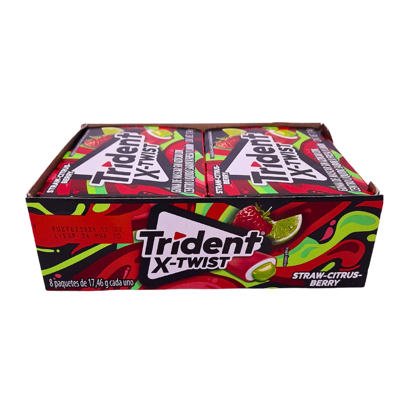 Adams Trident X-Twist Fresa y Limón 8 Piezas