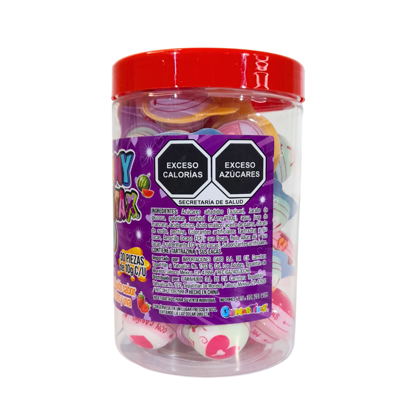 Hubin Gommy Rellenitax 3D 30pz 10g c/u