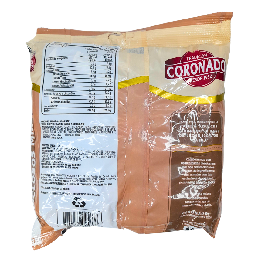 caramelo suave chicloso sabor cajeta coronado