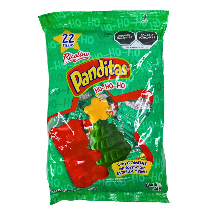 Panditas Ho Ho Ho Navideños Ricolino 22pz