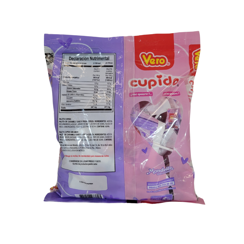 Vero Paleta Mix Cupido Y Cupido Sin Amor 40pz