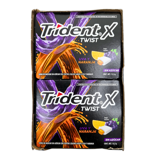 Adams Trident X-Twist Uva y Naranja 10 Piezas