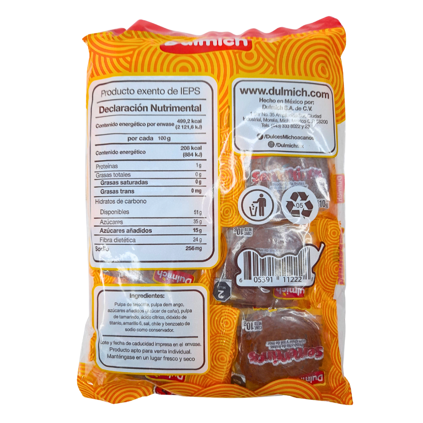 Dulmich Serpentinas Frutales Con Chile 24pz