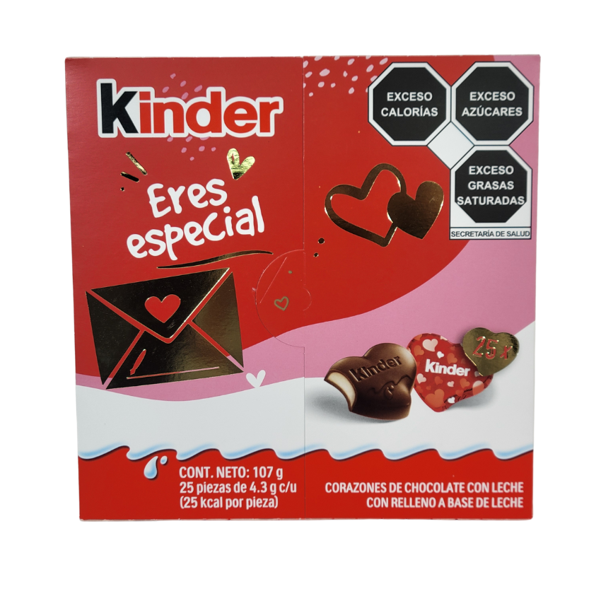 Ferrero Chocolates Kinder En Tarjeta Especial San Valentin 25pz 107gr