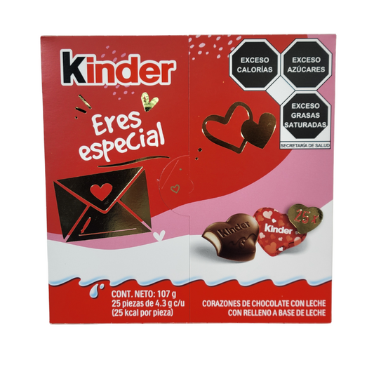 Ferrero Chocolates Kinder En Tarjeta Especial San Valentin 25pz 107gr