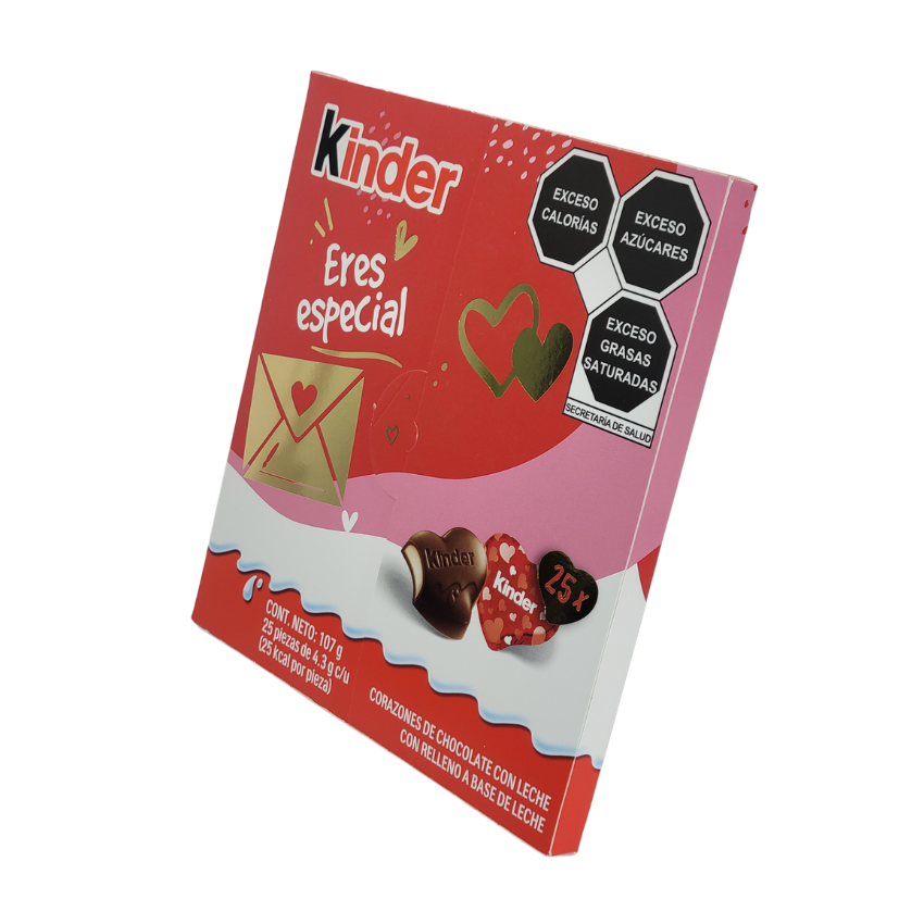 Ferrero Chocolates Kinder En Tarjeta Especial San Valentin 25pz 107gr