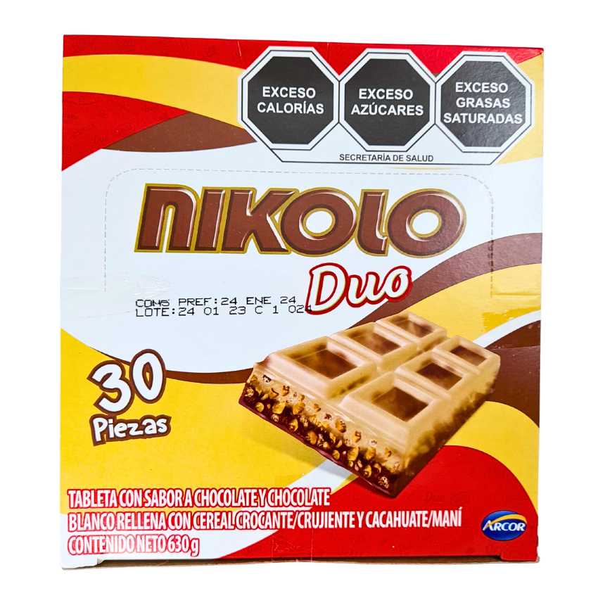 chocolate con leche nikolo arcor