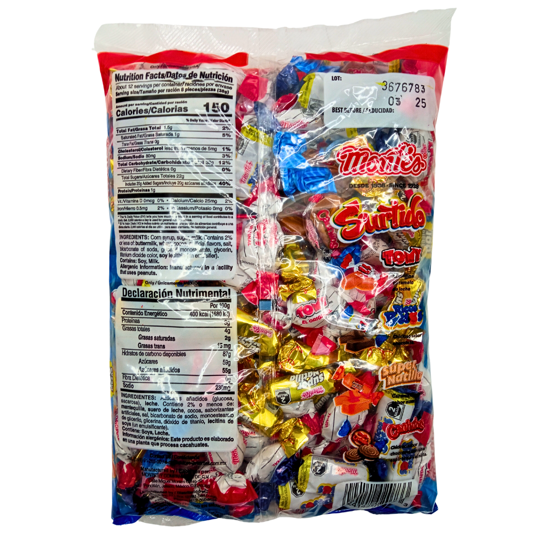 caramelos suaves surtidos sabores cajeta caramelo nuez y chocolate