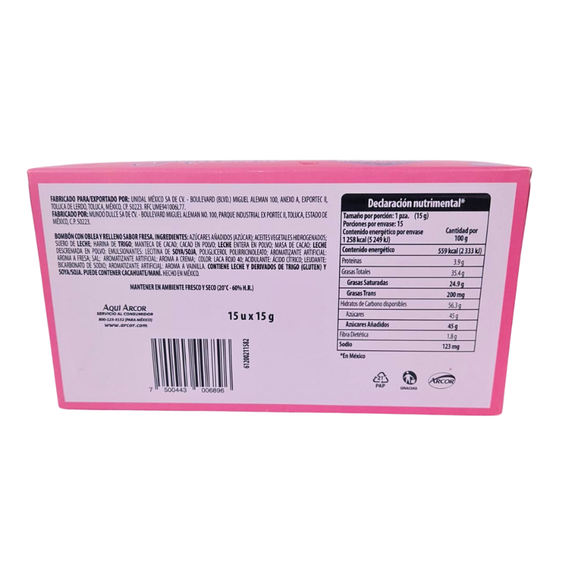 Arcor Bon o Bon Fresa Edición Especial 225g 15pz