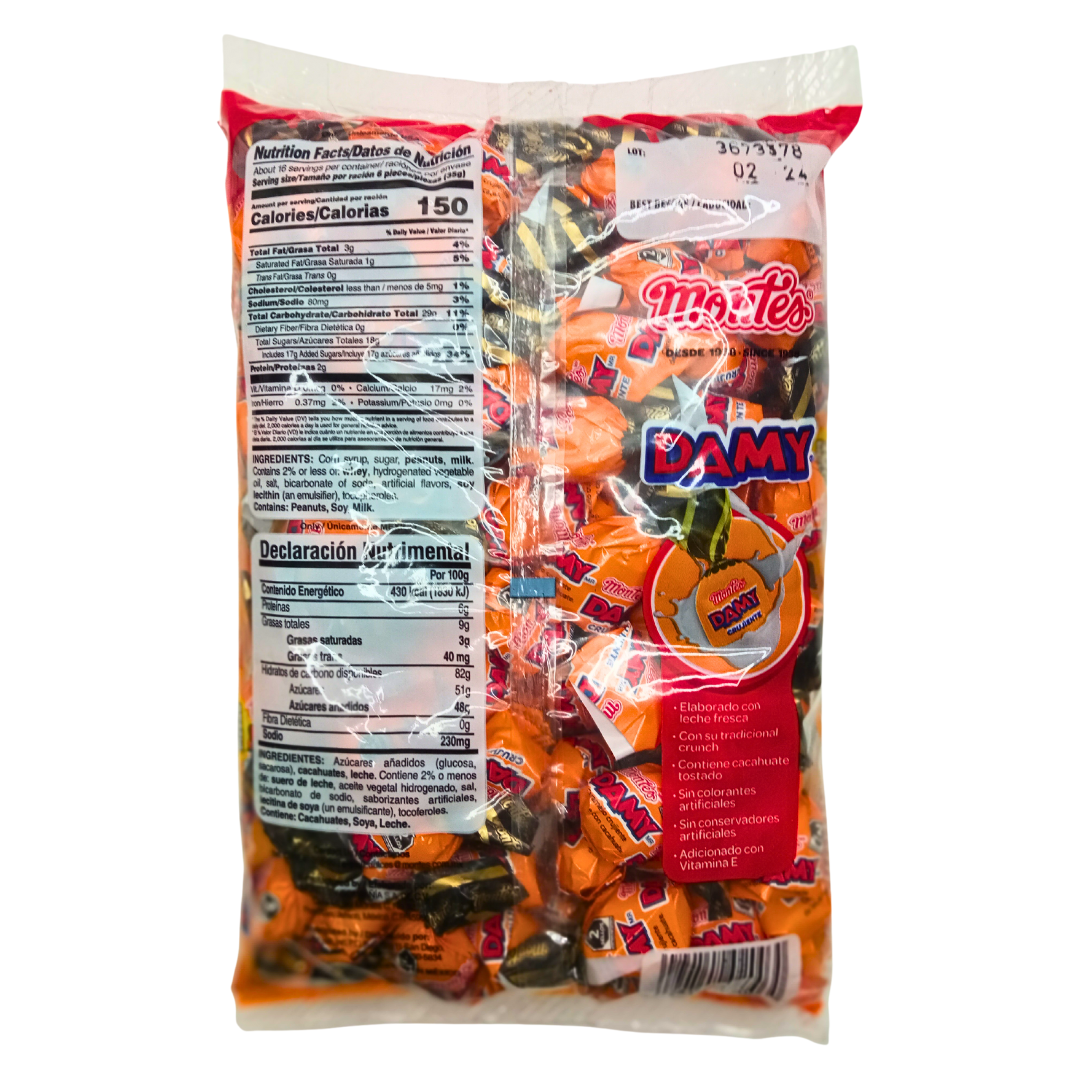 Montes Caramelo Crujiente Cacahuate Damy 100pz