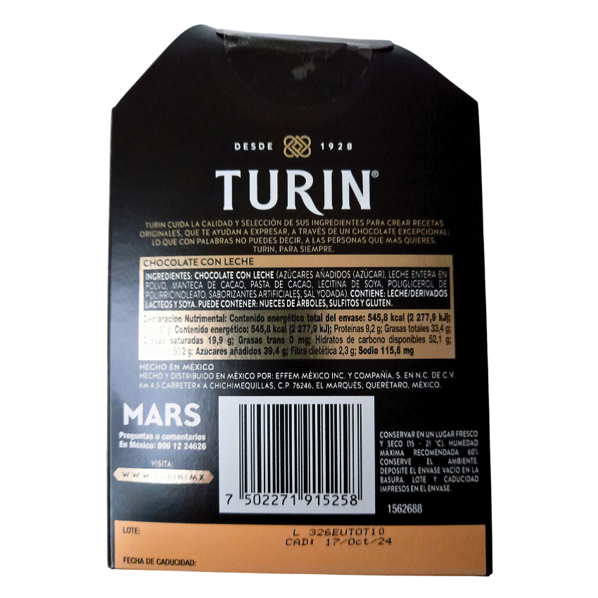 Mars Chocolate Turín Navideño Para Siempre 100gr