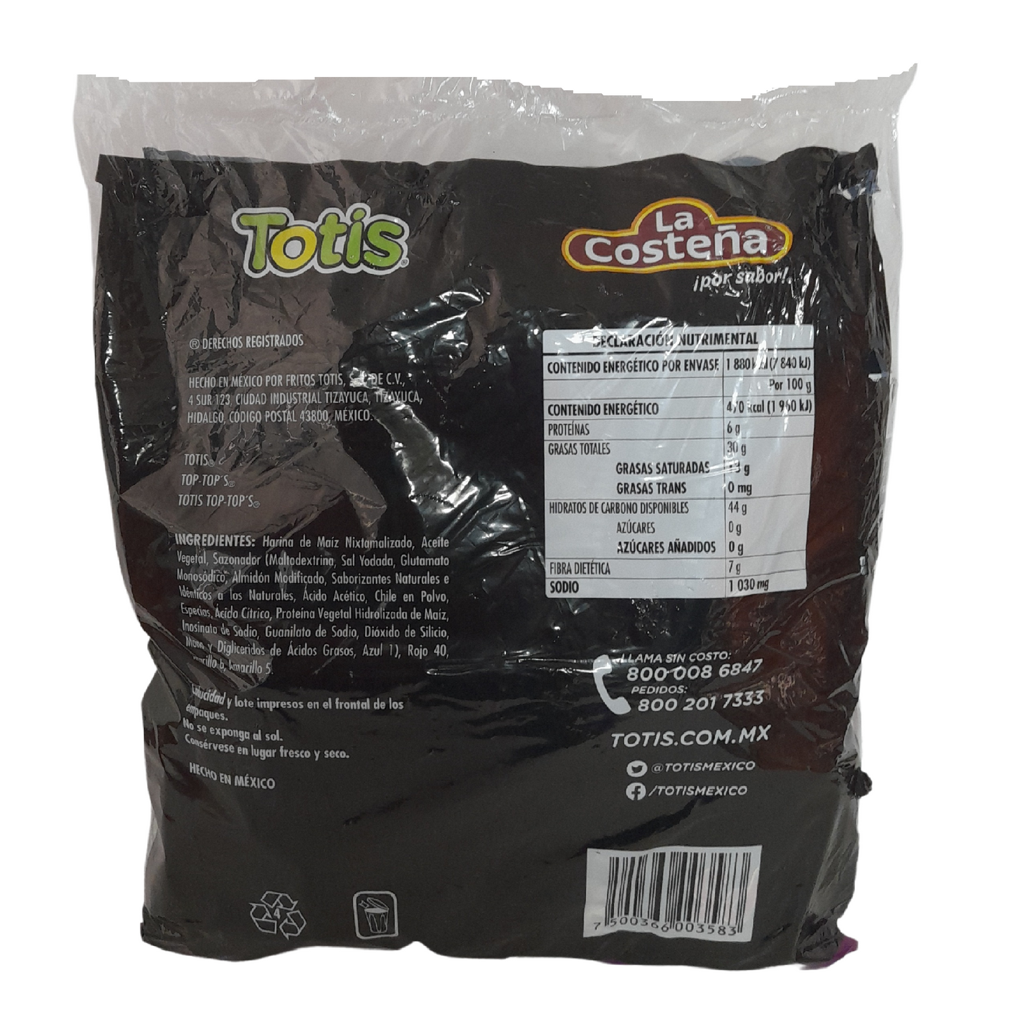 Botana Totis TopTops Salsa Negra 10pz