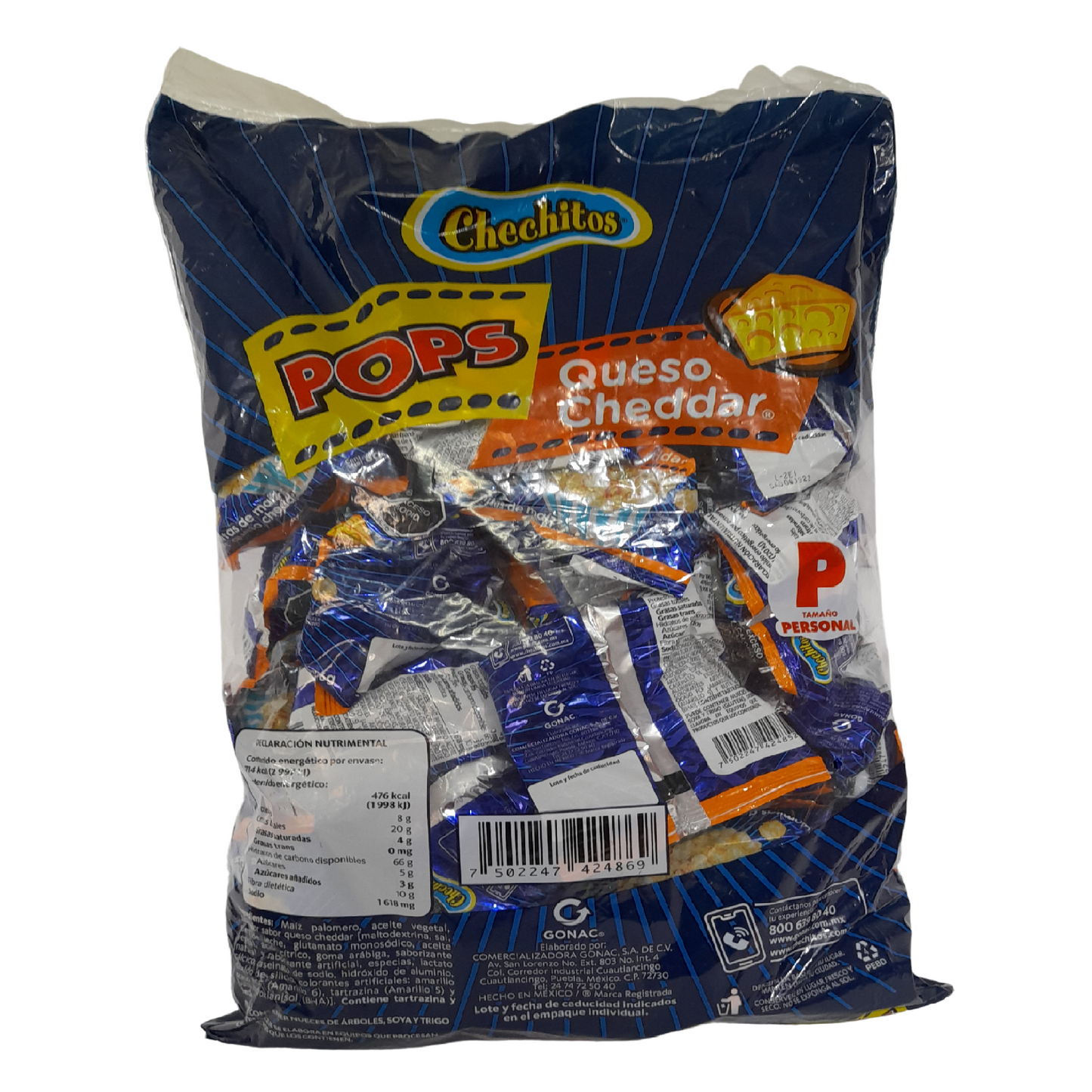 Gonac Botana Palomita Cheddar 25pz