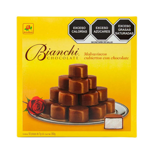 malvavisco bianchi cubierto de chocolate