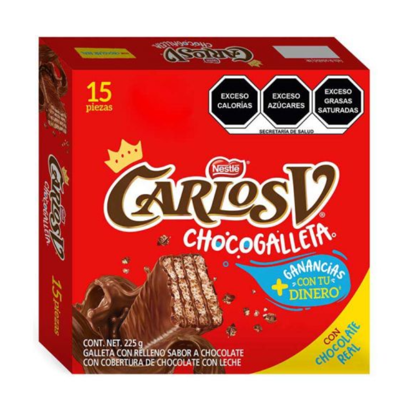 barra de chocogalleta carlos v de nestlé