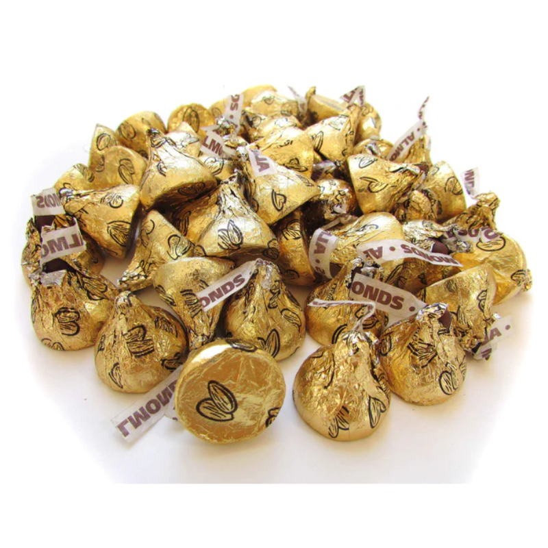 chocolates kisses de hershey's con trozos de almendra