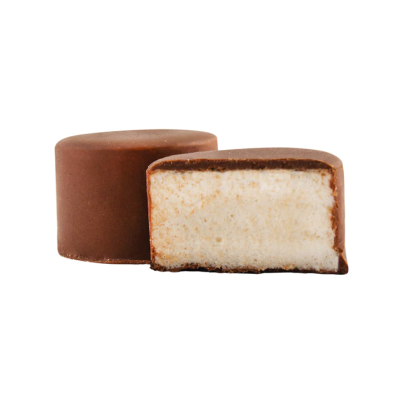 malvavisco bianchi cubierto de chocolate