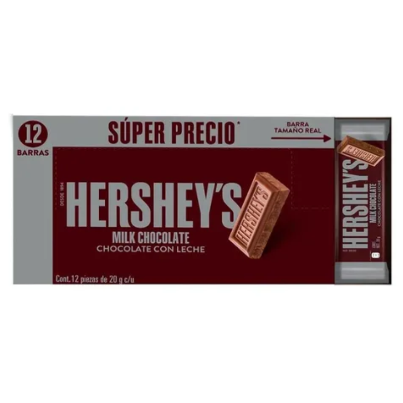 barra de chocolate cpon leche hershey's clásico