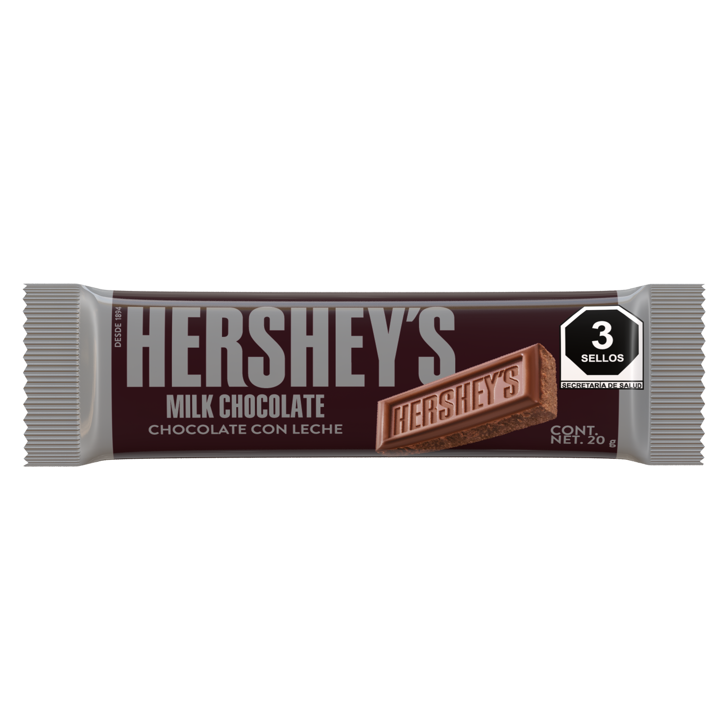 barra de chocolate cpon leche hershey's clásico