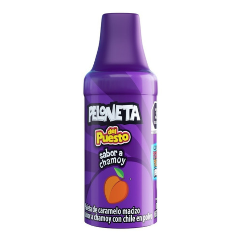 paleta de caramelo macizo con polvo picante peloneta del puesto