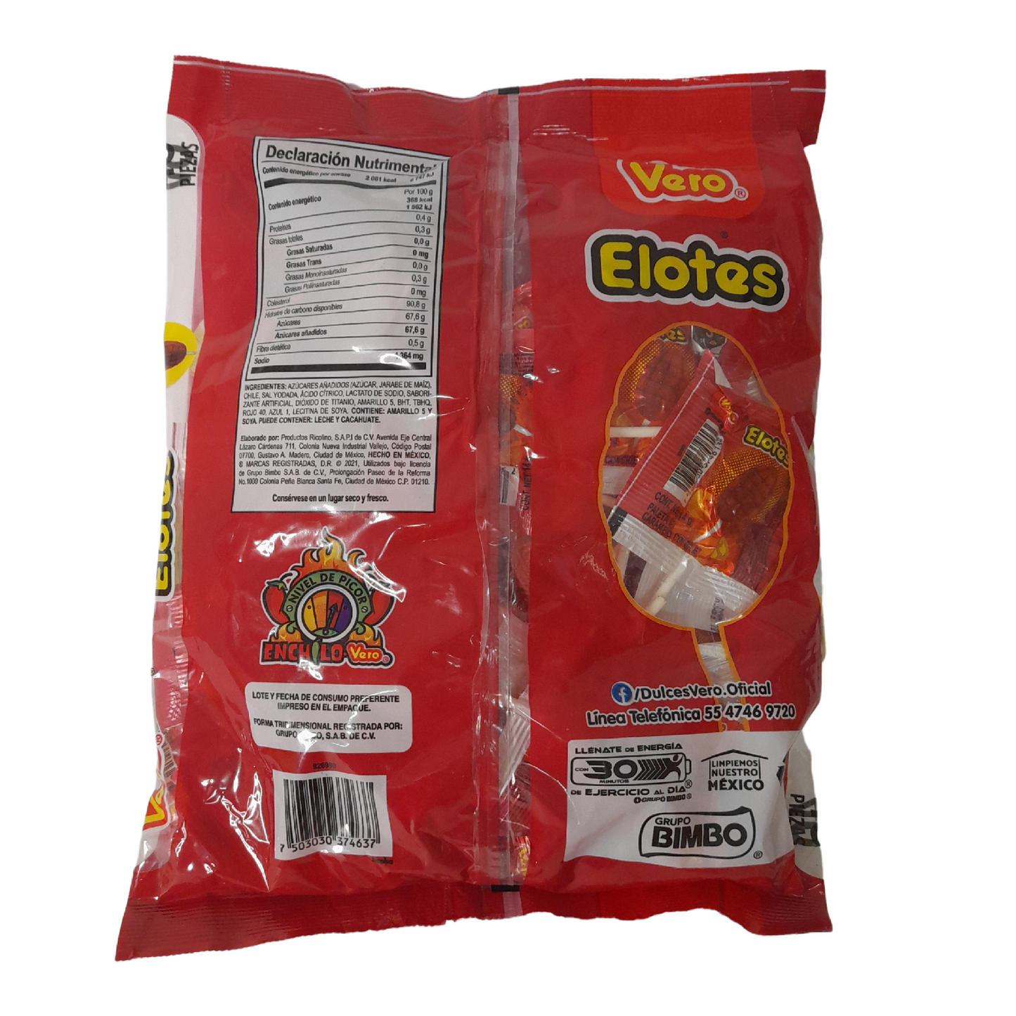 Vero Paleta de Elote 40 Piezas
