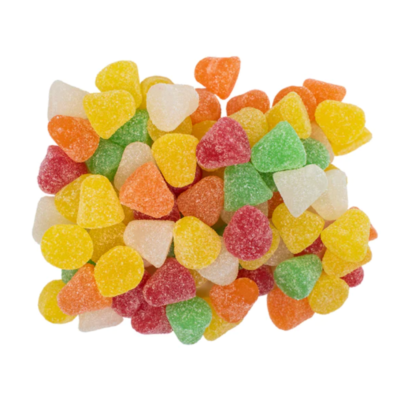 gomas de almidón acidulado con sabores frutales