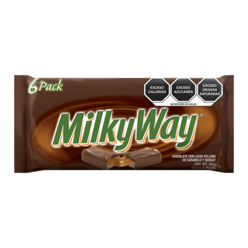 barra de chocolate Milky Way de mars rellena de caramelo y nougat