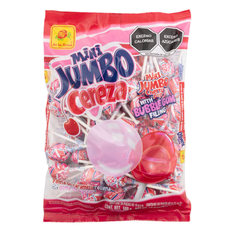 paleta de la rosa caramelo macizo sabor cereza