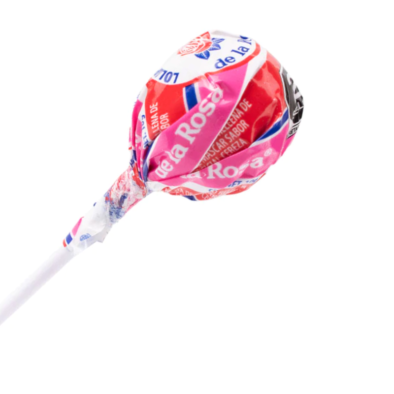paleta de la rosa caramelo macizo sabor cereza