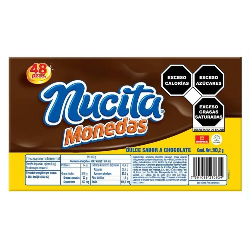 Nutresa Nucita Moneda de Chocolate 48 Piezas