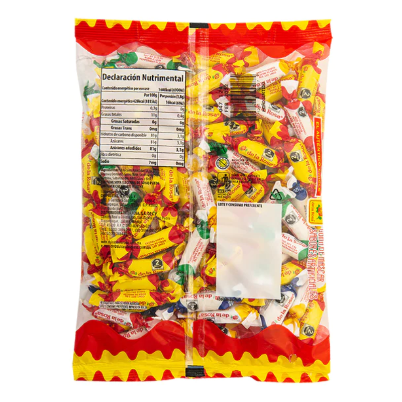 Chicles clásicos de la rosa con envoltura en forma de moño