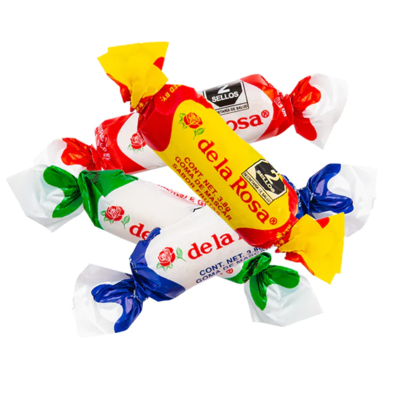 Chicles clásicos de la rosa con envoltura en forma de moño