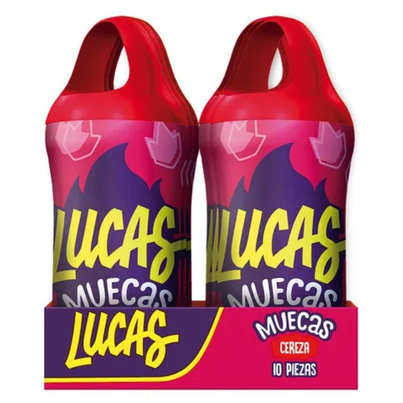 paleta de caramelo macizo con polvo picante lucas muecas de mars