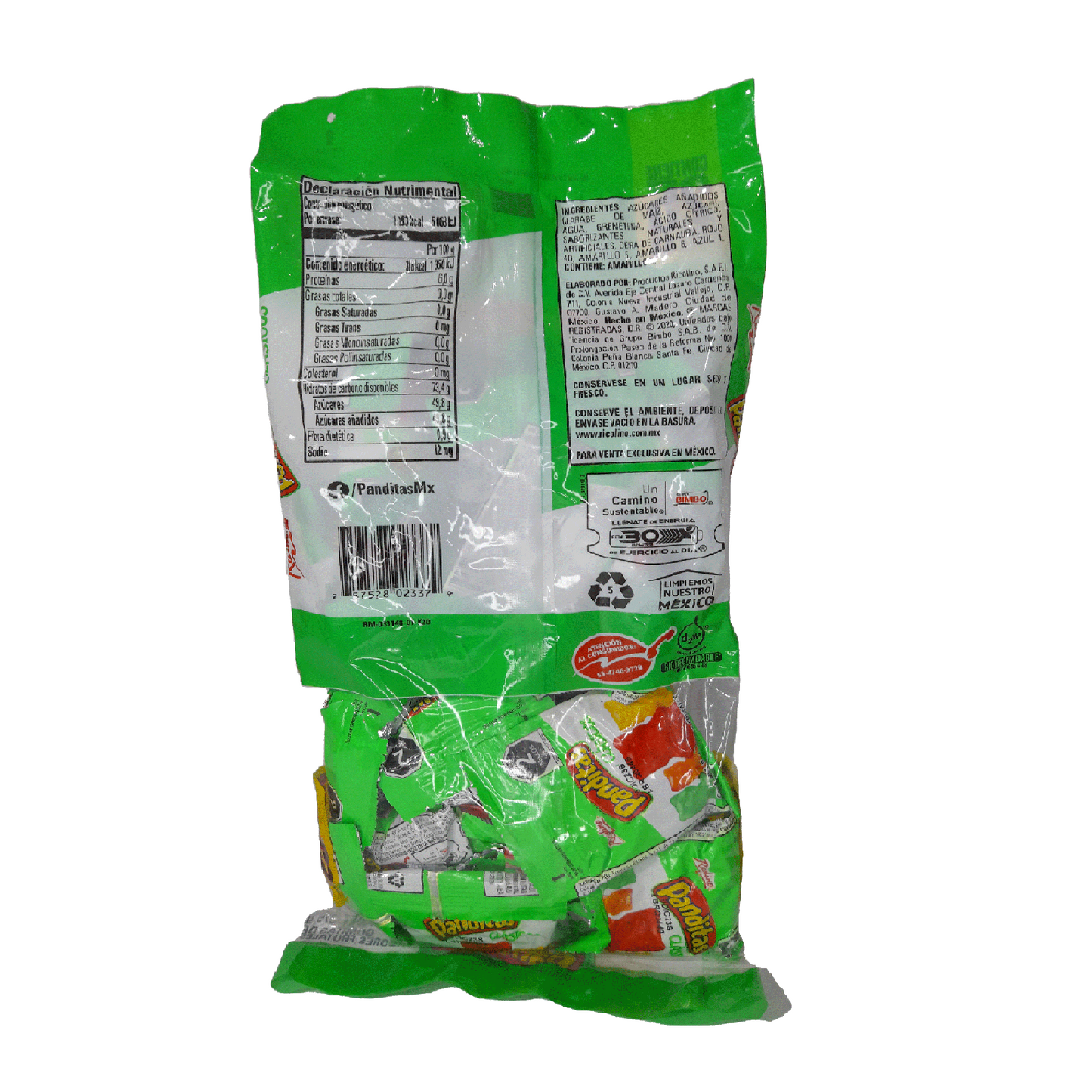 gomitas de grenetina con forma de panditas de ricolino