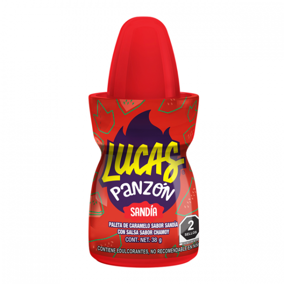 paleta de caramelo macizo con jalea sabor chamoy lucas panzon de mars