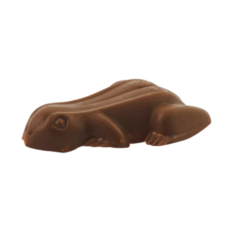 chocolate con cereal inflado con forma de rana