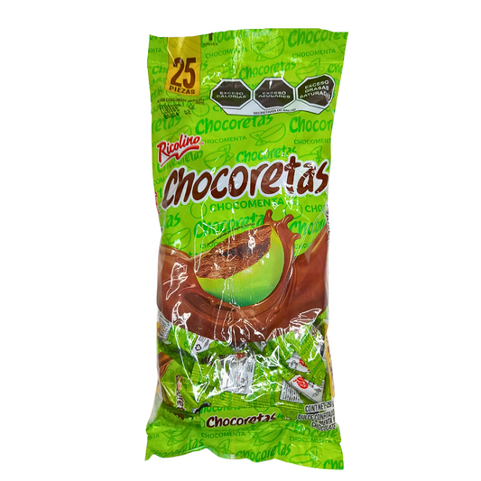 chocomenta confitada con caramelo mentolado chocoretas ricolino