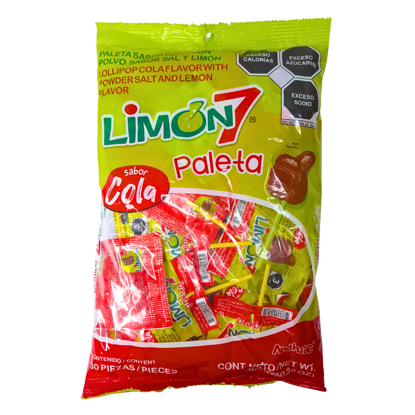 Anahuac Limón 7 Paleta Like Cola 30pz