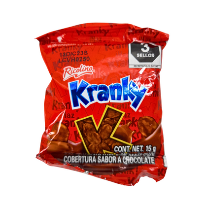 hojuelas de maíz cubiertas con chocolate kraky ricolino