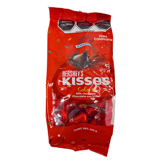 Hershey's Kisses Colors Red Chocolate Con Leche 190gr