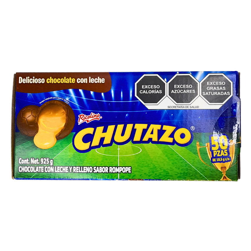 Balon de chocolate con leche relleno con jalea de rompope chutazo ricolino