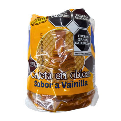 Cabadas Cajeta en Obleas Vainilla 270gr