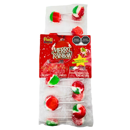 Fradi Paleta Navideña Merry Rainbow 20pz